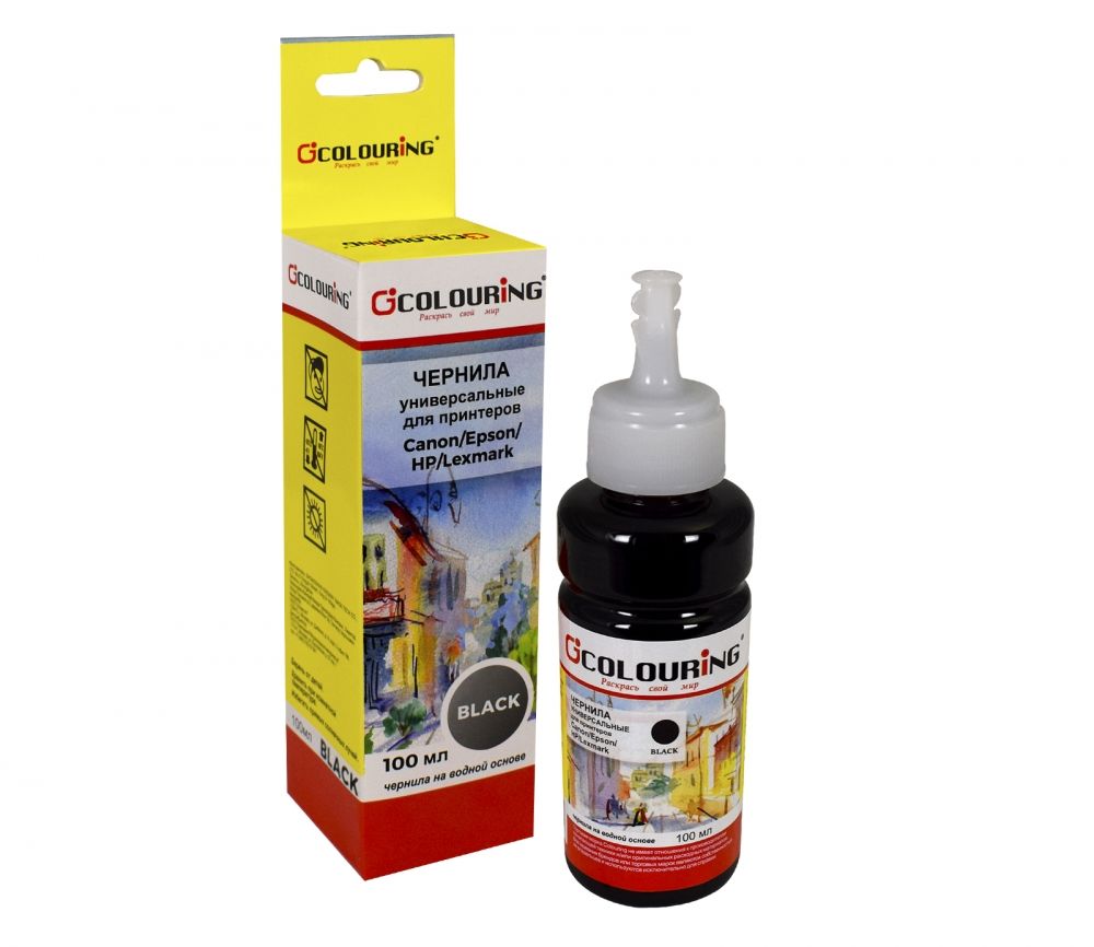 Чернила Colouring CG-INK-UNI-Bk 100мл для картриджей Canon/Epson/HP/Lexmark