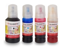 Комплект универсальных чернил для Epson серии EcoTank/L с чернилами на водной основе Black/Cyan/Magenta/Yellow 120мл/3*70мл Colouring