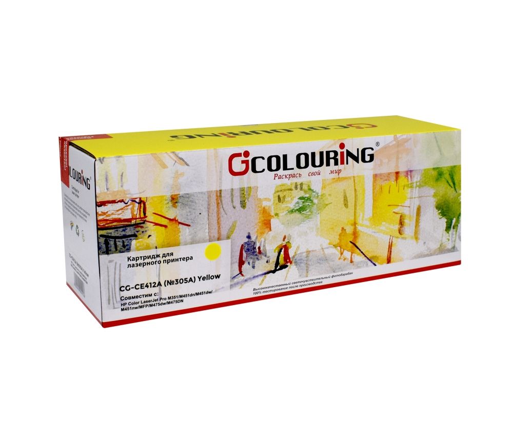 Картридж Colouring CG-CE412A для принтеров HP