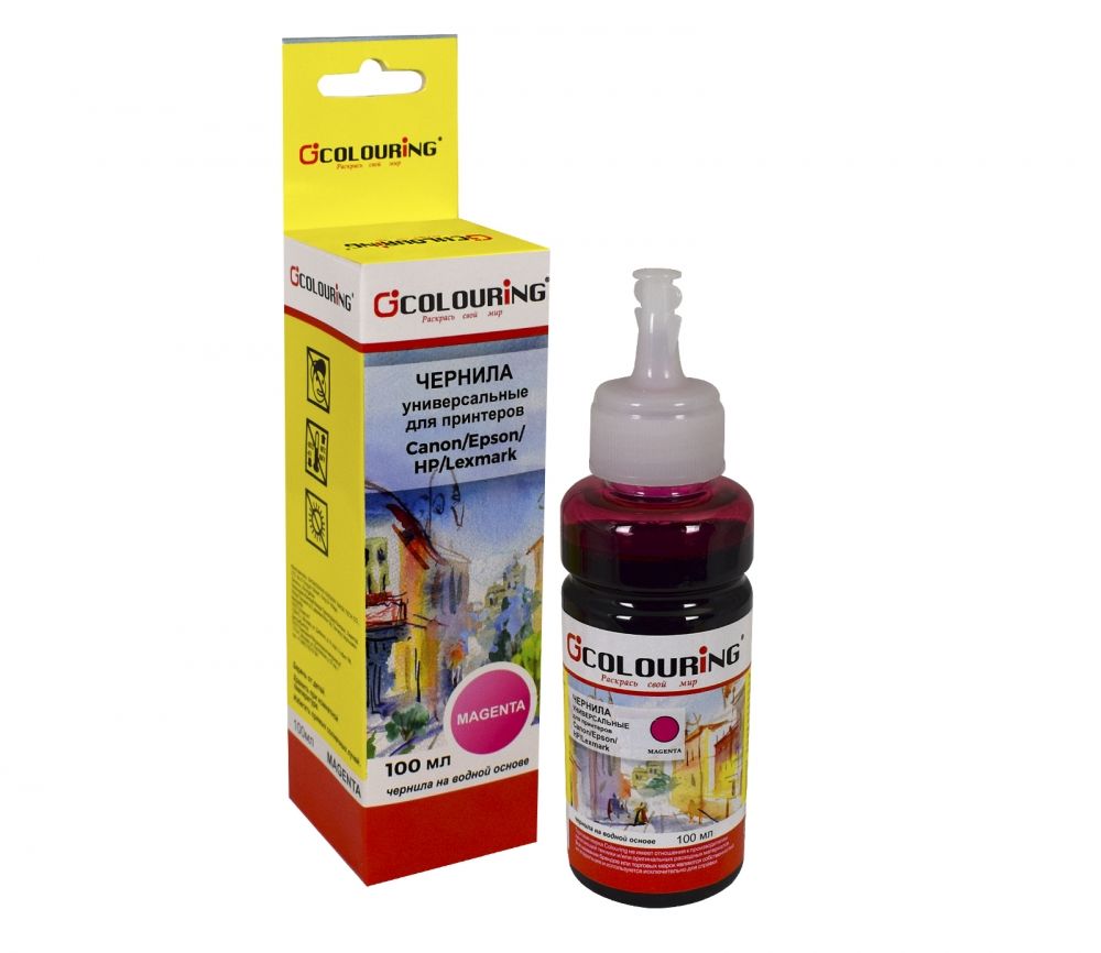 Чернила Colouring CG-INK-UNI-M 100мл для картриджей Canon/Epson/HP/Lexmark