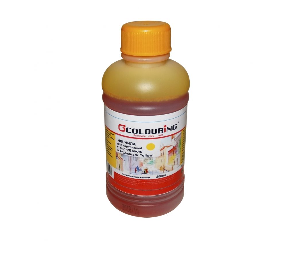 Чернила Colouring CG-INK-UNI-Y 250мл для картриджей Canon/Epson/HP/Lexmark