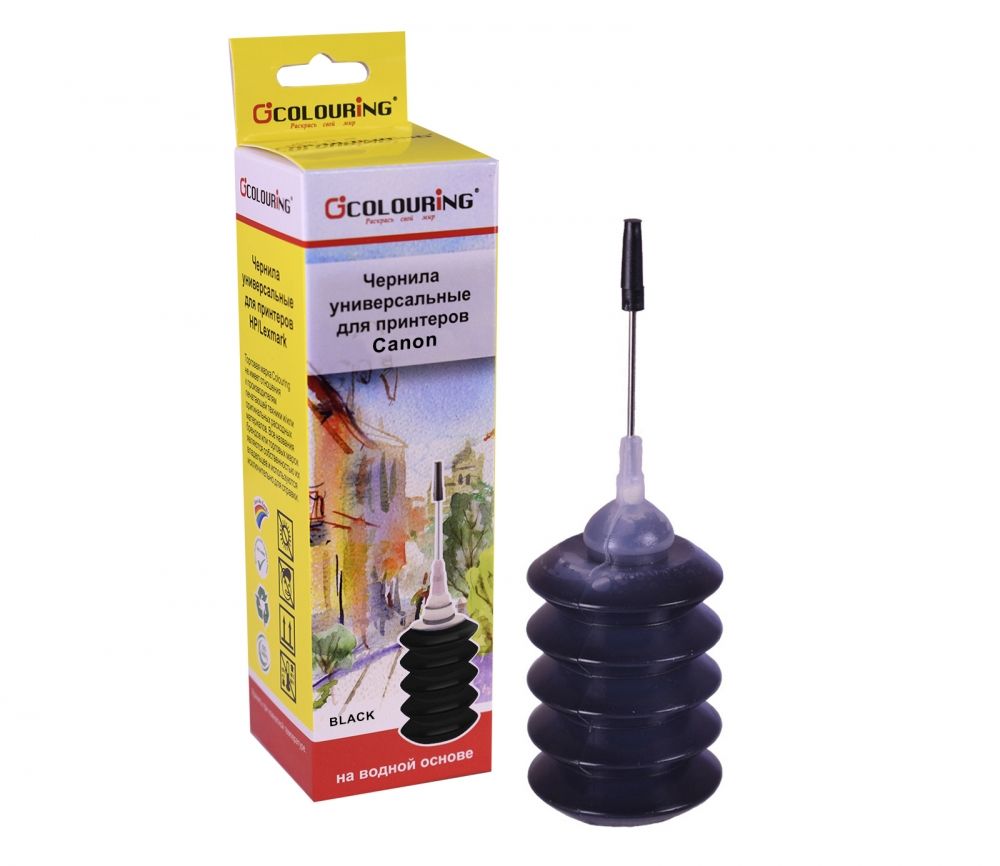 Чернила универсальные Colouring CG-INK-UNI Canon-BK 1*30м для картриджей Canon
