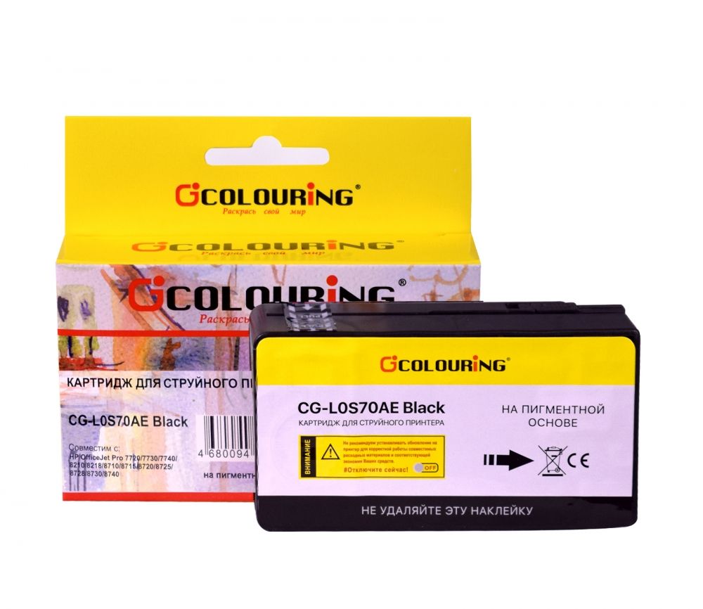 Струйный картридж L0S70AE (№953XL) с чернилами на пигментной основе Black Colouring