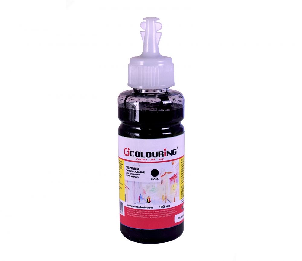 Чернила универсальные Colouring CG-INK-UNI-HP\L-Bk 100мл для картриджей HP/Lexmark